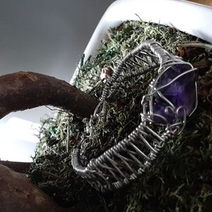 Super cute hand wrapped amethyst  bracelet